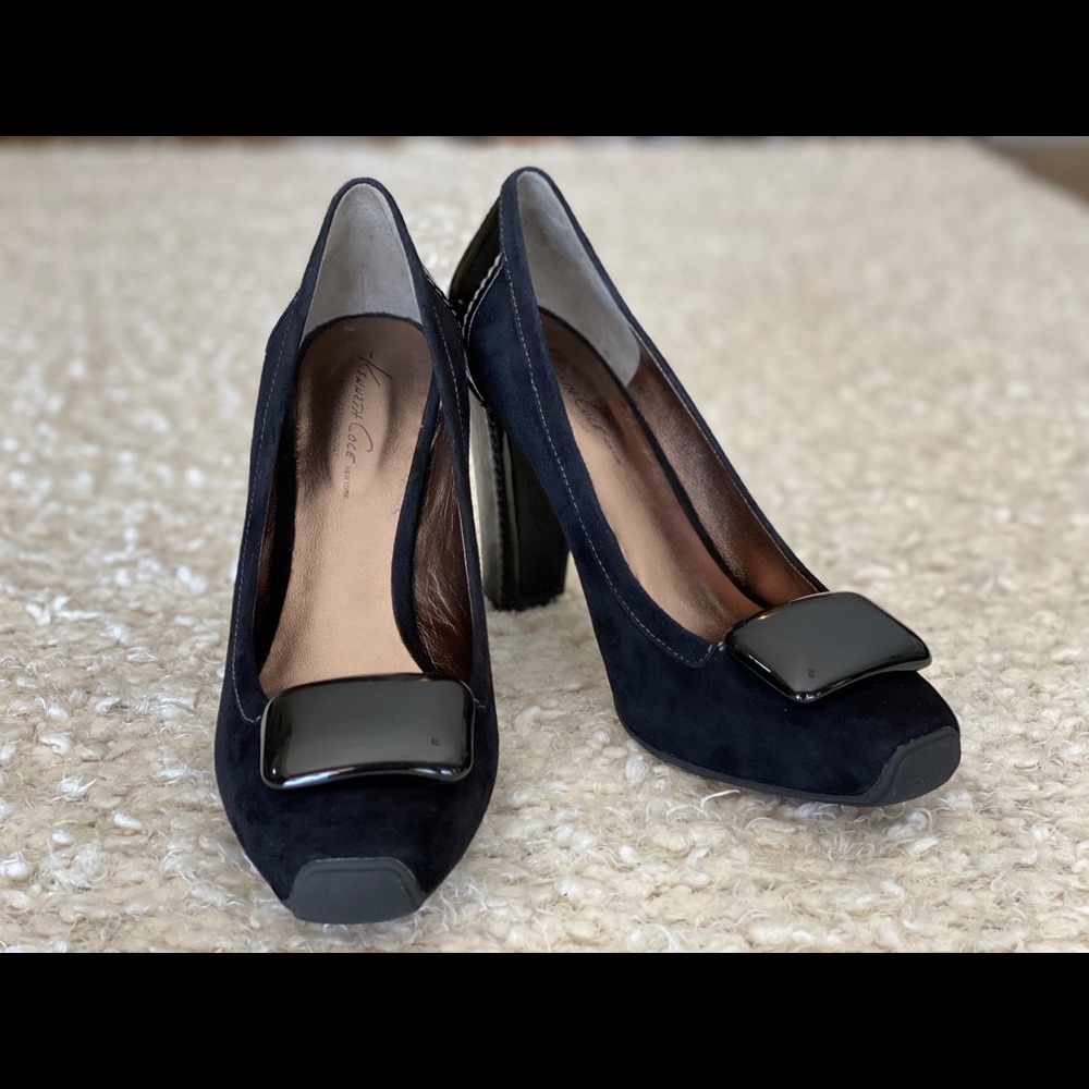 Kenneth Cole New York suede & patent leather pumps